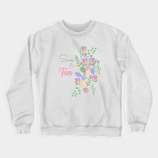 Sun and Fun Floral Vibes Crewneck Sweatshirt